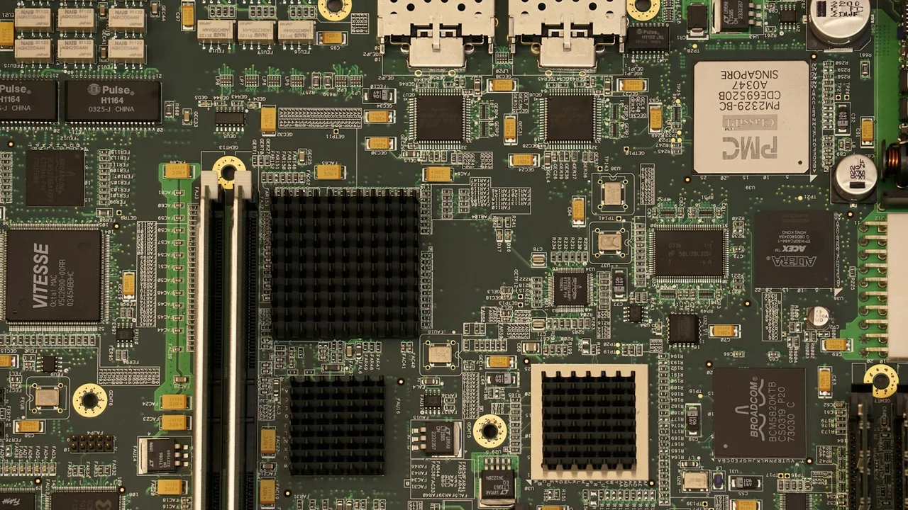 closeup photography of green and black computer motherboard